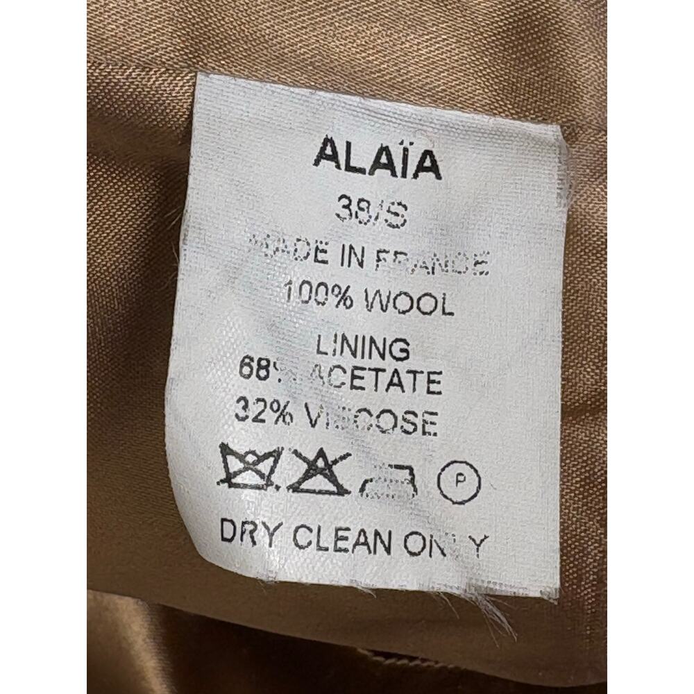 Alaïa Paris Vintage 1990s Red Wool Fit & Flare Coat France 38 FR 6 US3 - Picture 6 of 12